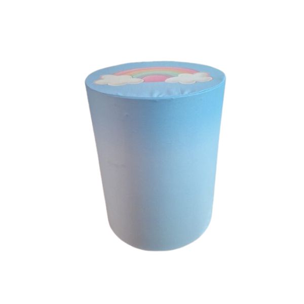 Capa Cilindro P Azul com Arco Íris